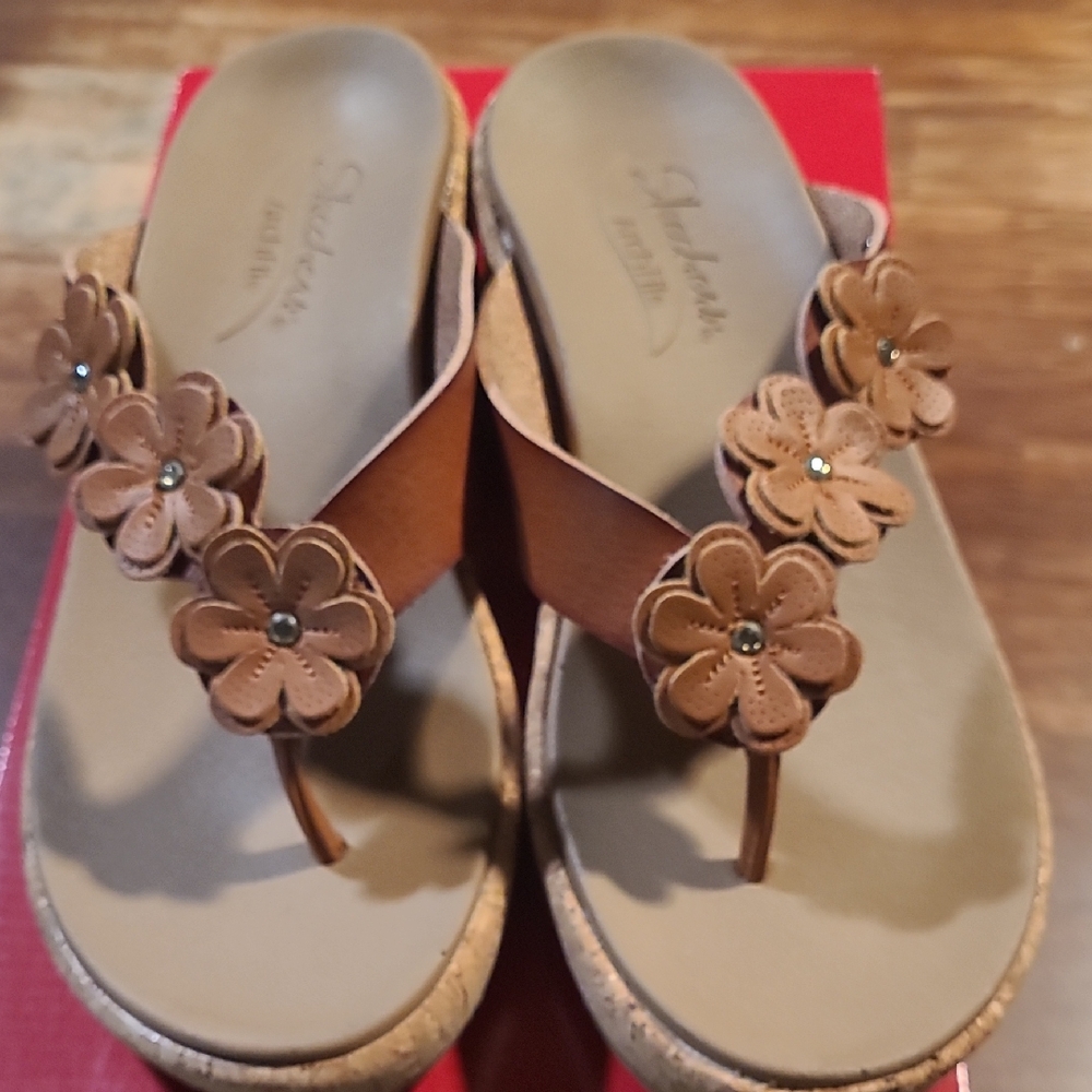Skechers ArchFit** Brown Floral Sandals